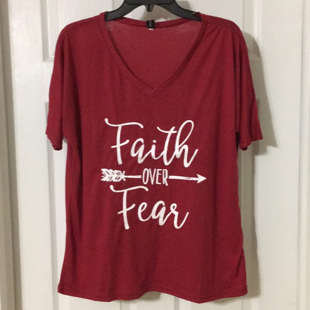 New "faith over fear" shirt